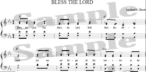 Bless the Lord Sheet Music
